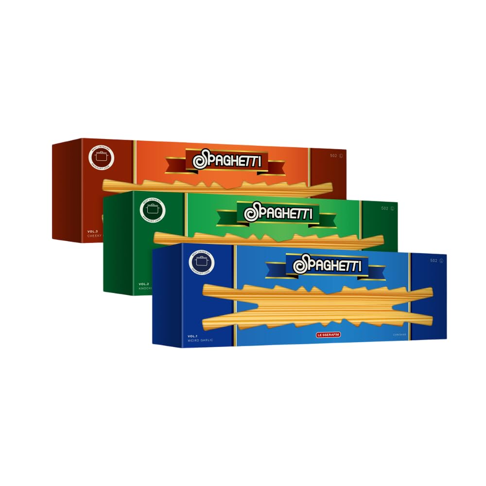 Amazon.com: LE-SSERAFIM Spaghetti 1st Single Album (3 ver. SET